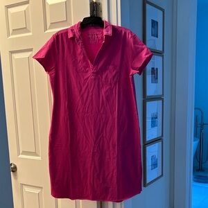 Frank & Eileen Bright Pink Polo Shirt Dress